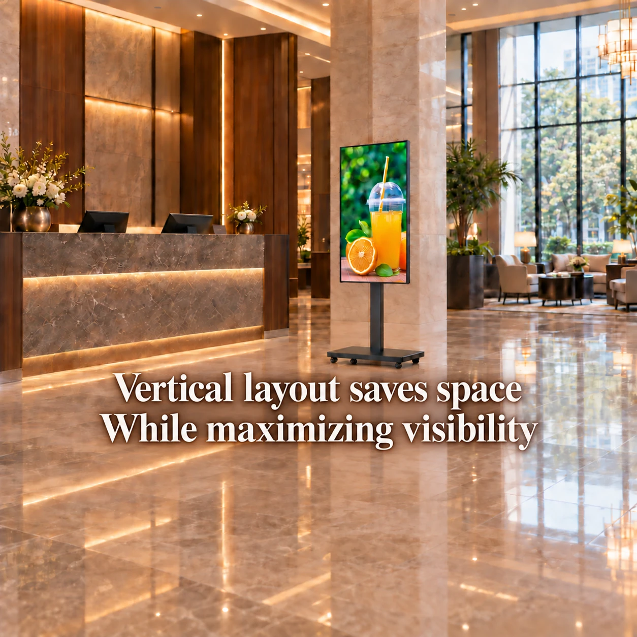 Freestanding LED poster application brochure